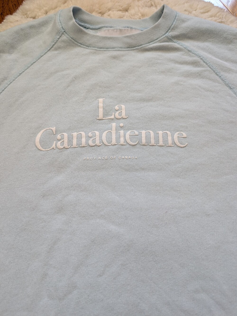 Province Of Canada La Canadienne Crew Neck Sweatshirt Small Blue - Picture 9 of 13